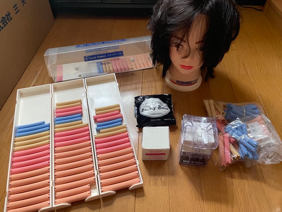 美容師国家試験 ワインディングウィッグ ワインディングセット ワインディング用一式セット仕込無 美容師実技試験用 | beconshop