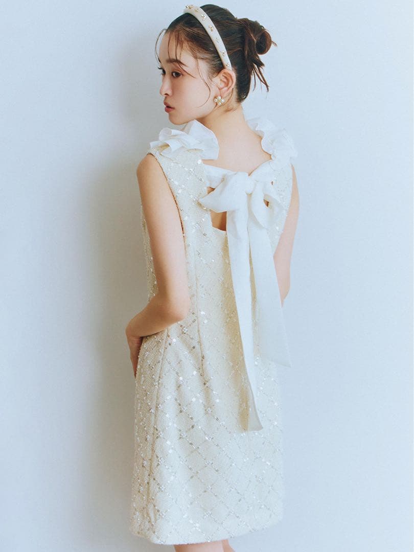 LILY BROWN L.B CANDY フリルカラー付き2wayミニワンピース L.B CANDY STOCK]フリルカラー付き2wayミニワンピース(ミニワンピース