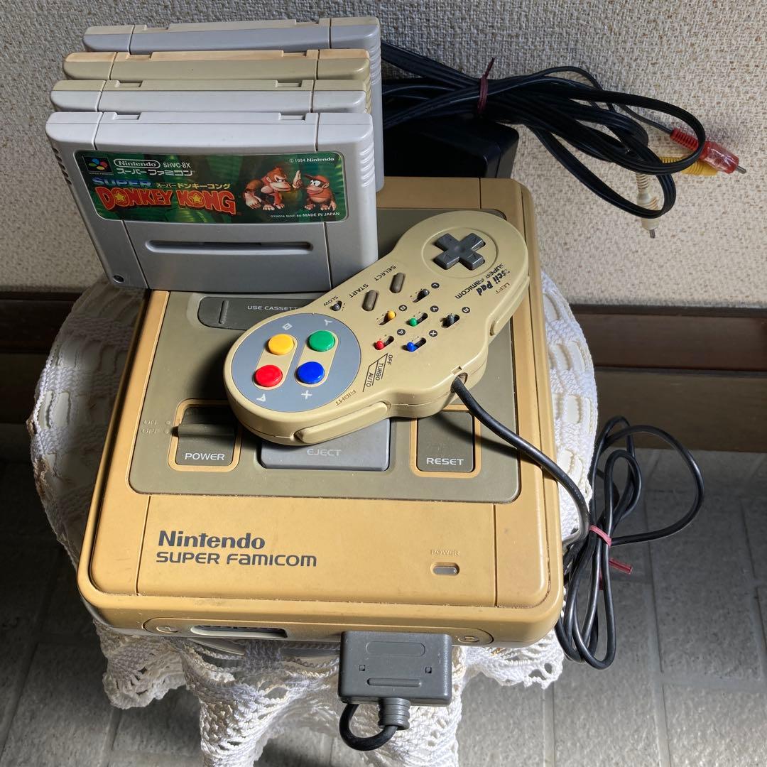 任天堂 スーパーファミコン+ソフト4本 - メルカリ
