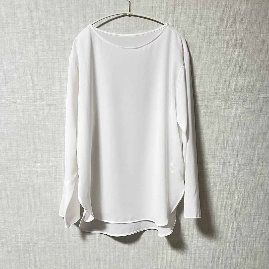 ガリャルダガランテ ラウンドブラウスTシャツ ホワイト 長袖 ロンT万能