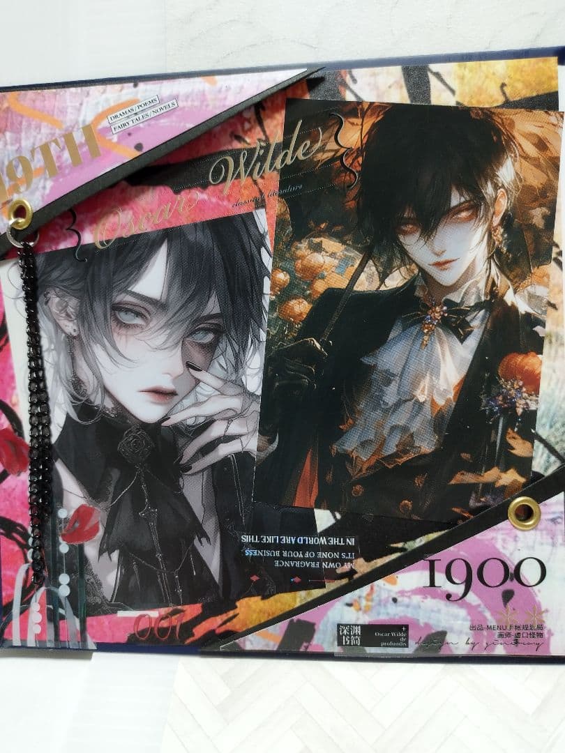 おすそ分けファイル見開き男の子＆平袋、ケース No.29 ダーク・蝶