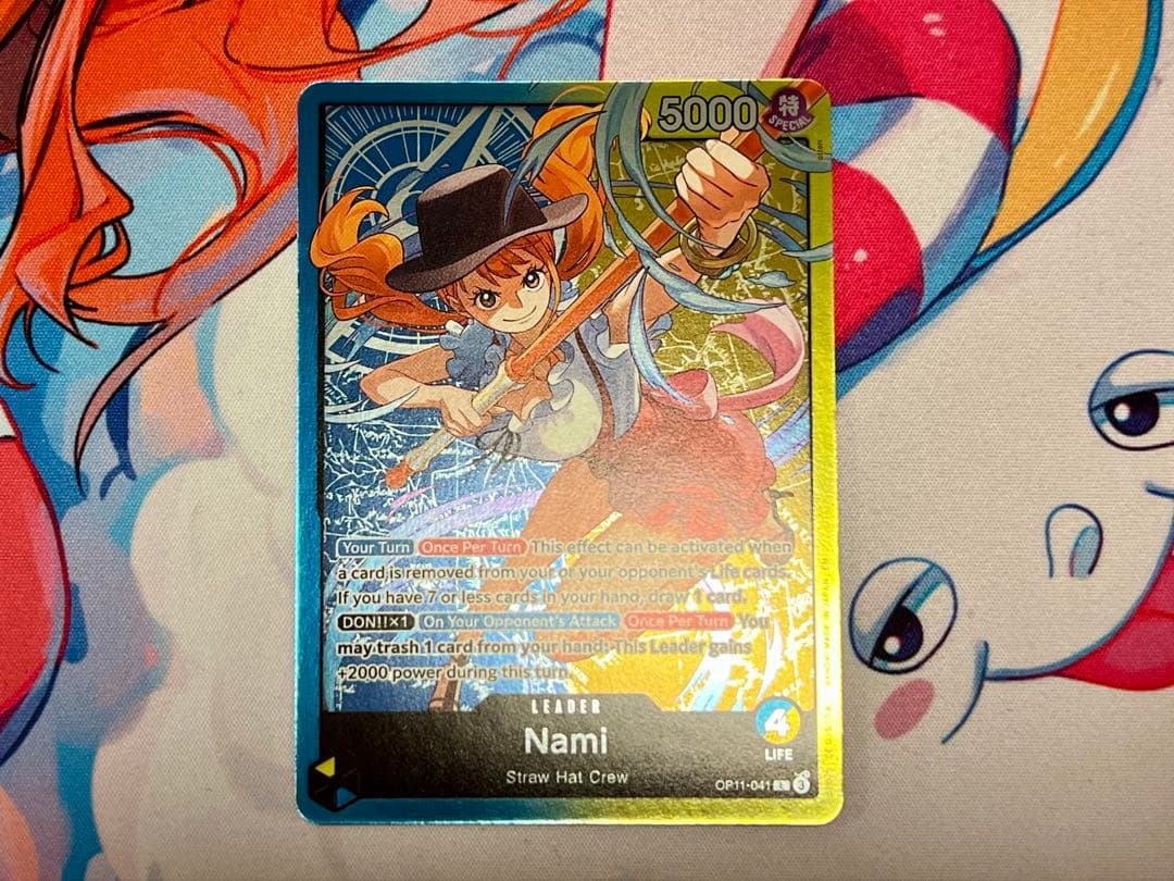 ワンピースカード 青黄ナミ リーダーパラレル 英語版 OP11-0 ② - メルカリ