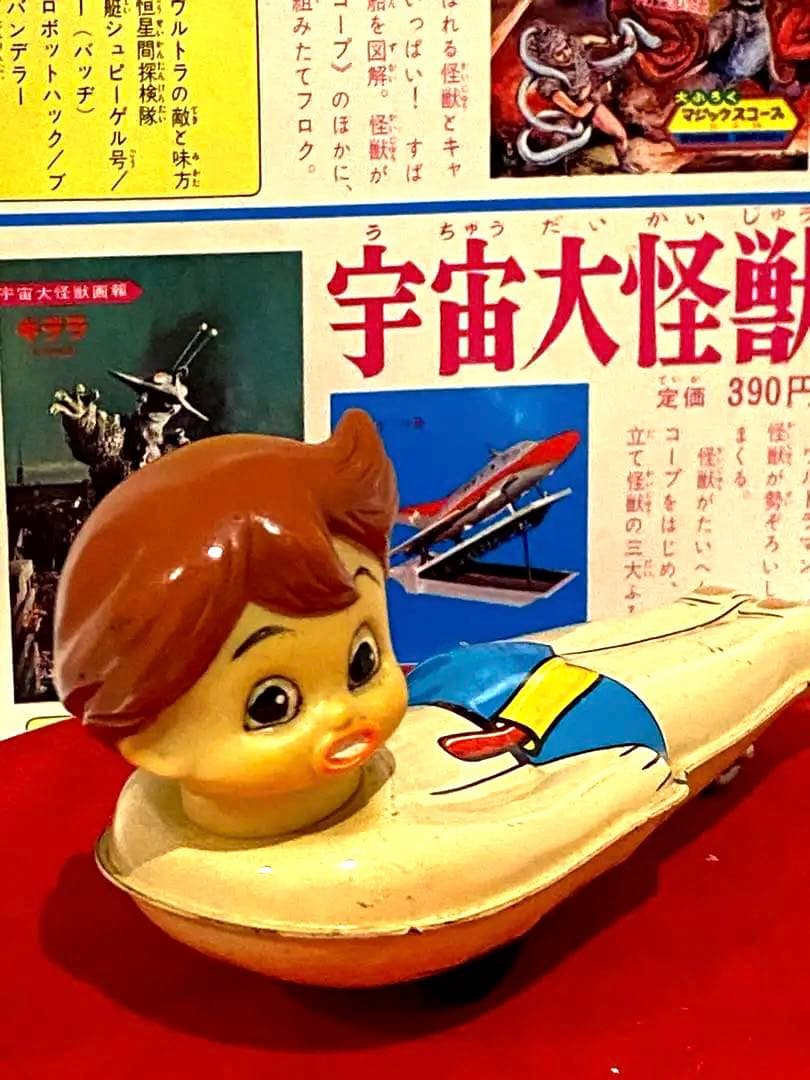 昭和のヒーロー達】可動品☆1960年超レトロな狼少年ケン三輪車の