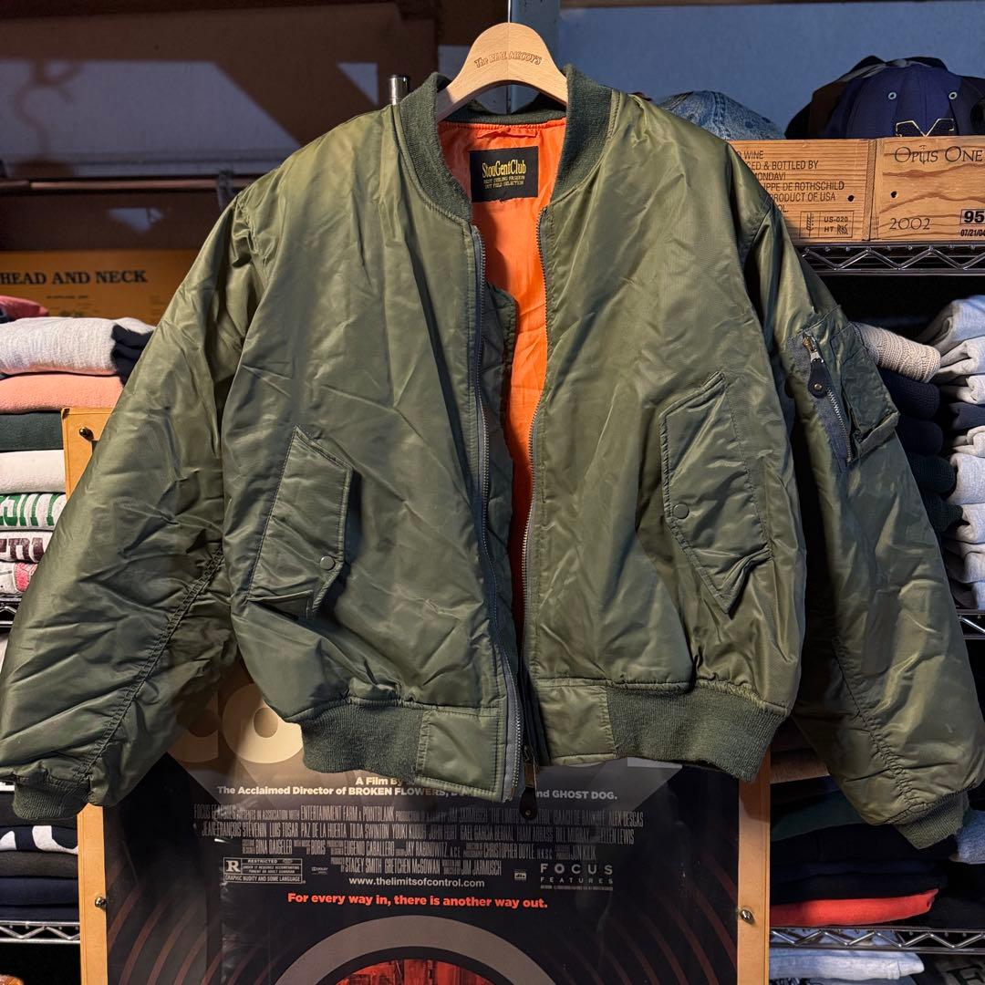 90s vintage MA-1 ボンバージャケット フェード 短丈 ワイド - メルカリ