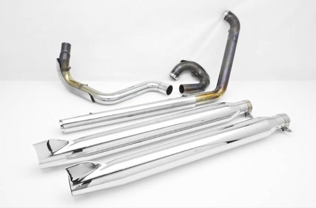 【ハーレー社外マフラー中古】モーターステージ グライドフィッシュ'84〜'17 モーターステージ 2011042B スリップオンマフラー ブラスグライド