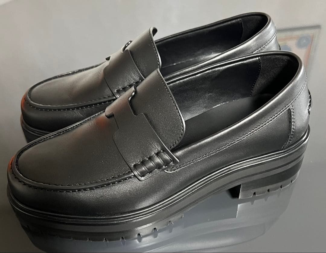 美品⭐︎エルメス モカシン ローファー 《 アイビー 》 黒 35 靴HERMES