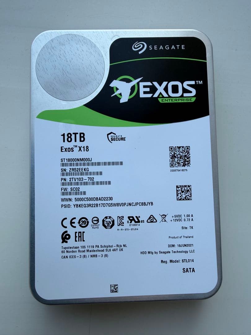 Seagate Exos X18 18TB エンタープライズHDD 3.5インチ Amazon | Seagate (シーゲイト) 18TB HDD Exos X18 7,200RPM SATA 6Gb