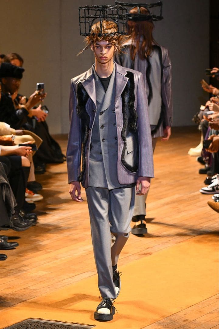 コムデギャルソンオムプリュス　23AW セットアップ コムデギャルソンオムプリュス 23AW ダブルレングススリムパンツ