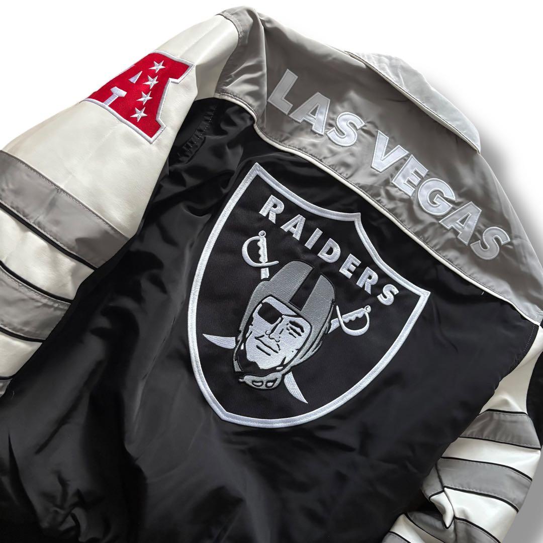 NFL レイダース スタジャン リバーシブル ブラック Lサイズ 楽天市場】レイダース スタジャン メンズ ブラック ボンバージャケット