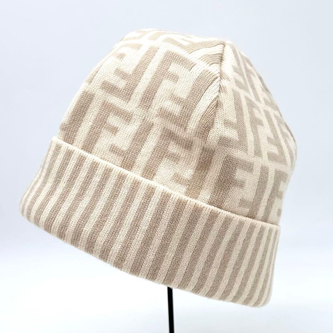 極美品✨FENDI フェンディ ズッカ ニット帽 ビーニー ウール 近年
