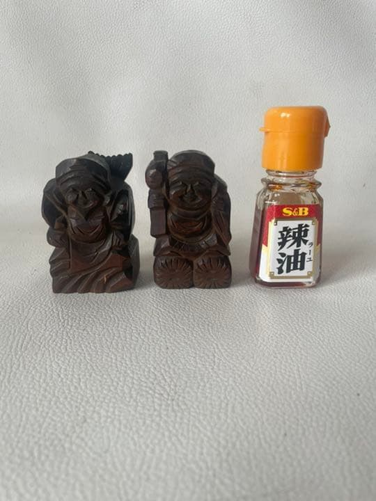 ウンフィア様専用祠に祀られた 大黒様 恵比須様 祠 神棚 木彫刻 縁起物