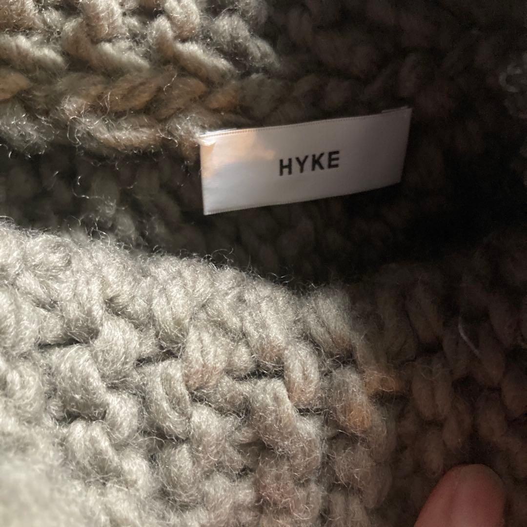 morimon様専用 HYKE ケーブル編み ニットネックウォーマ - メルカリ