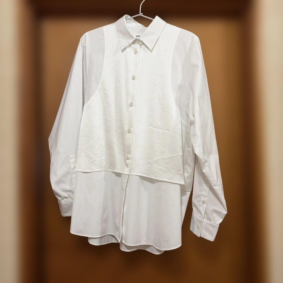 エンフォルド　レイヤード風シャツ 25SS】ENFOLD エンフォルド / LAYERED HALF‐SLEEVES SHIRT / シャツ