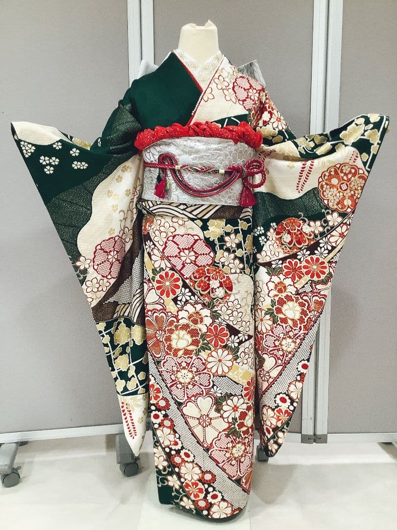 正絹 色無地 袷 柄八掛 裄68