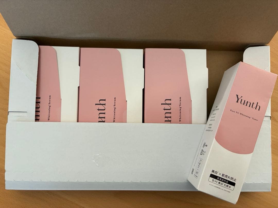 Yunth Whitening Serum 3箱➕化粧水1本 Yunth（ユンス） 【3個セット】 美容液 生ビタミンC 美白美容液 28包