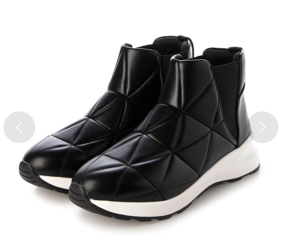 LANVIN en Bleu ミッドカットキルティングスニーカー　23. ミッドカットキルティングスニーカー | ランバン オン ブルー(LANVIN