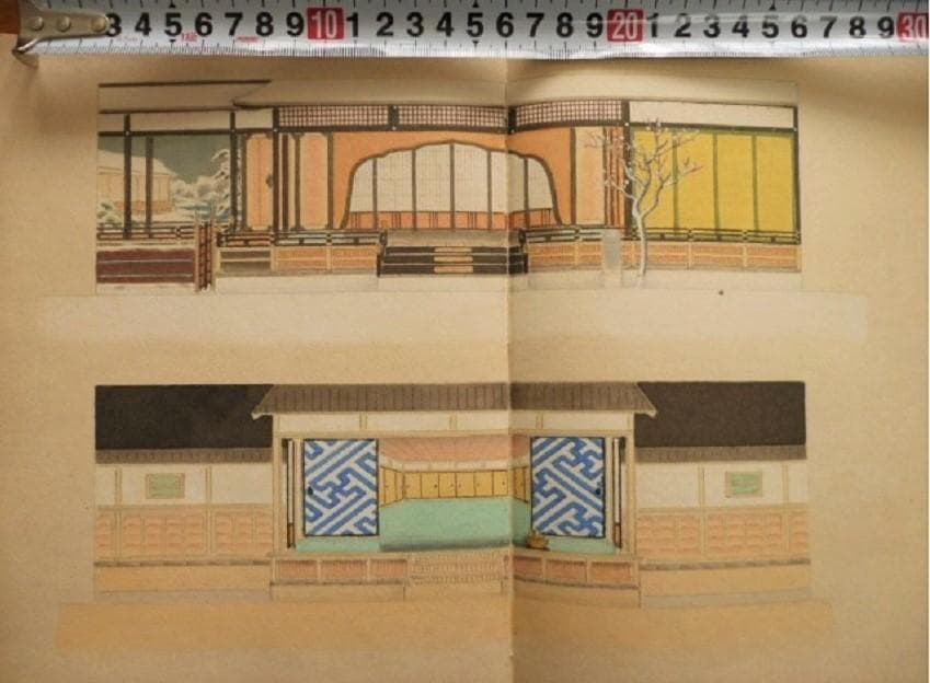 戦前 小貫春陽 道具帳 舞台装置 大道具 歌舞伎背景画家 舞台美術家 勝川