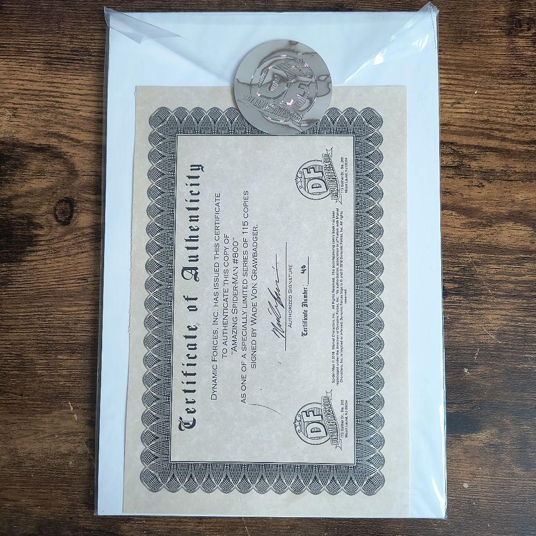 アメコミリーフ Amazing Spider-Man #800 限定版 サイン入 - メルカリ