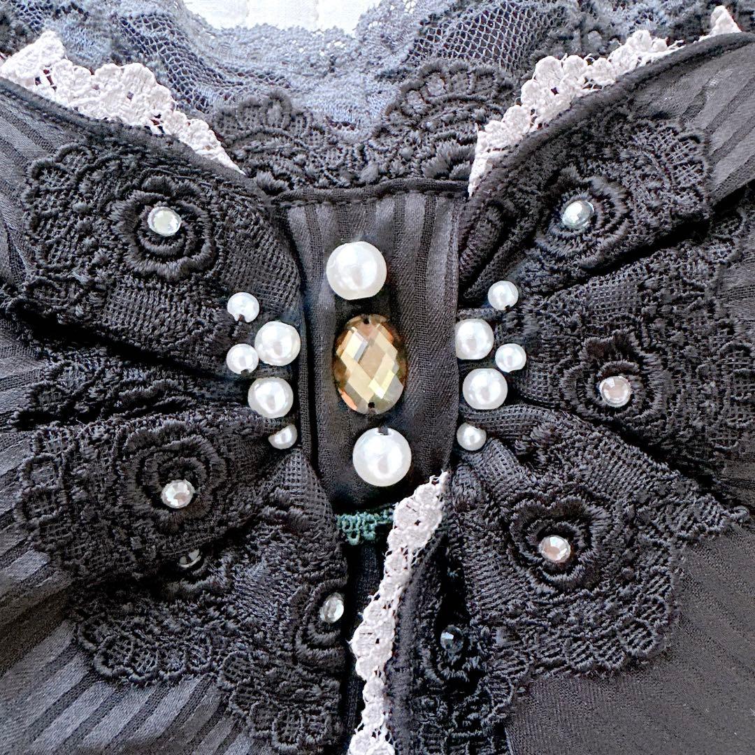 美品✨axes femme ビッグリボン キャミソール ダークコア 姫カジ 平成