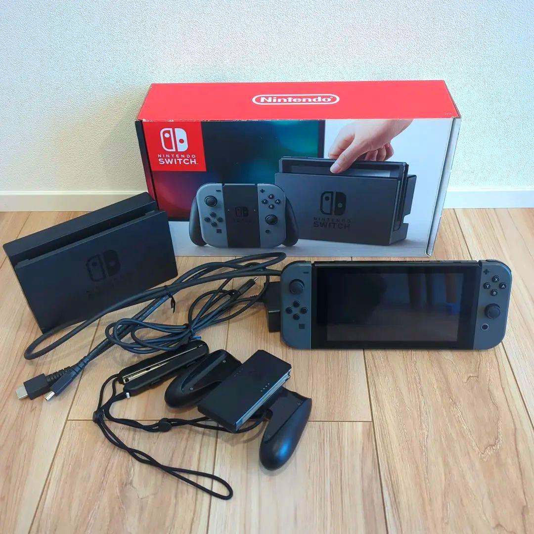 Nintendo Switch 2017初期型グレー本体セット 箱説明書 付属品 Switch スイッチ 未対策機・初期型 グレー 本体一式 付属品完品 2017年