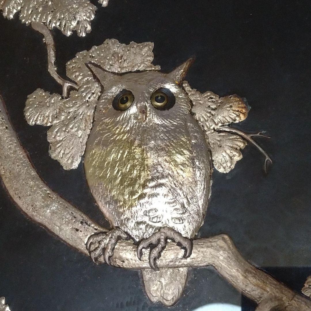 金箔の ふくろう 絵画 再度、値下げします。 - メルカリ