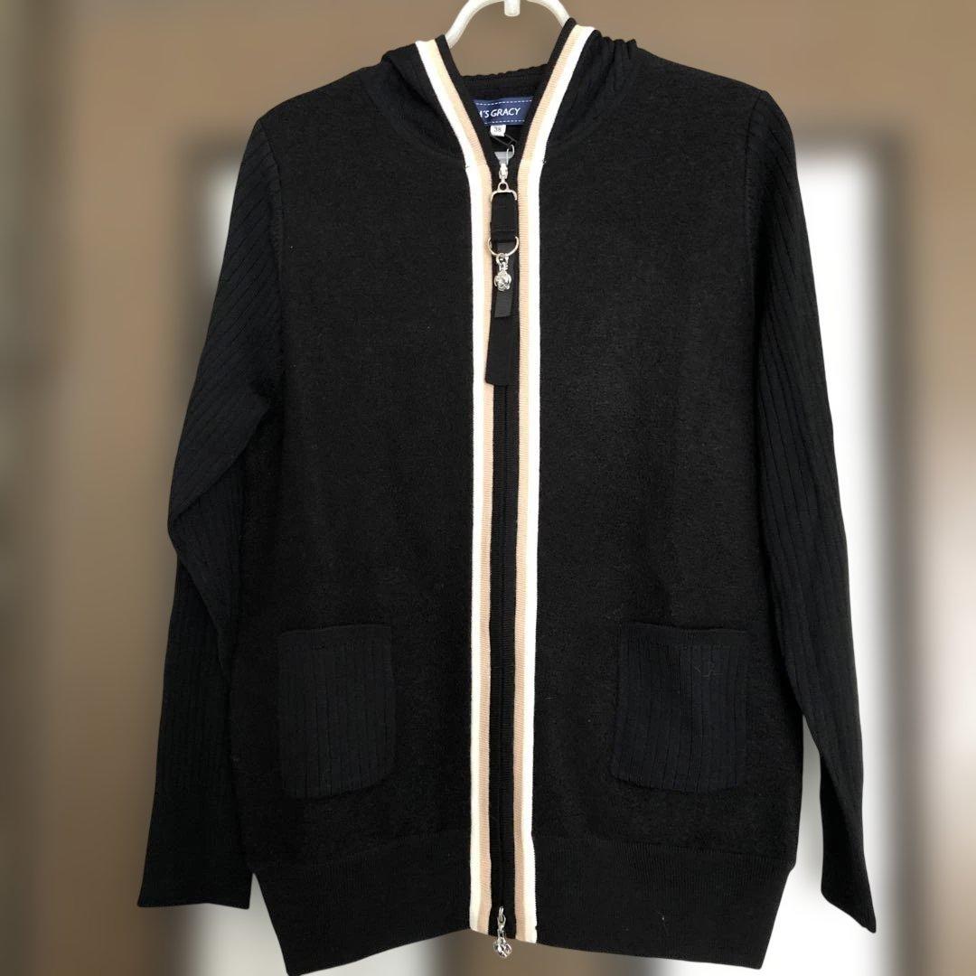 【未使用】タグ付きM’S GRACYフード付きカーディガンサイズ38 中古・古着通販】M'S GRACY (エムズグレイシー) ジップカーディガン