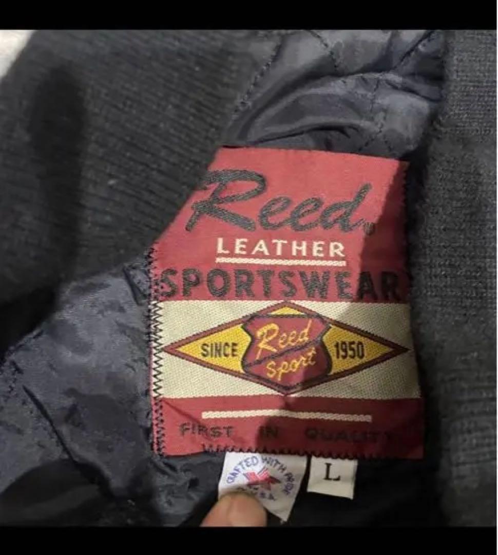 80s 90s REED USA製 レザースリーブ スタジャン ビンテージ L - メルカリ