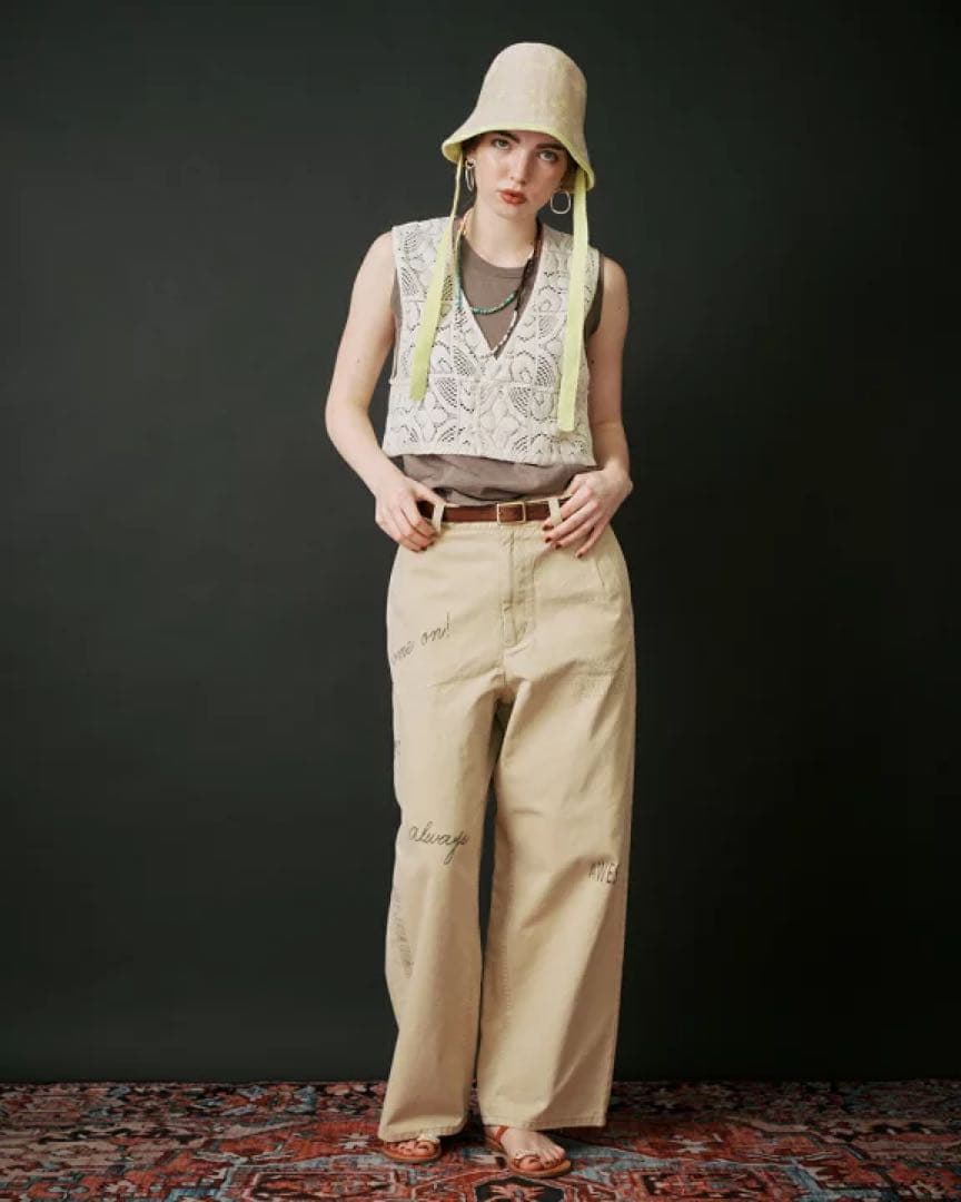 今期Le Melange ロゴ入りチノパン　マレットメット 楽天市場】【最大2万円OFFクーポン対象・2/25限定】Le Melange ル