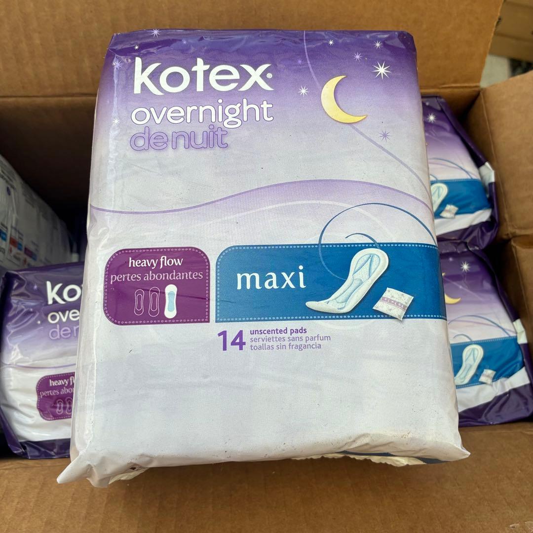 新品 Kotex 夜用ナプキン 14枚入り×12パック×38箱 大量引き取り限定