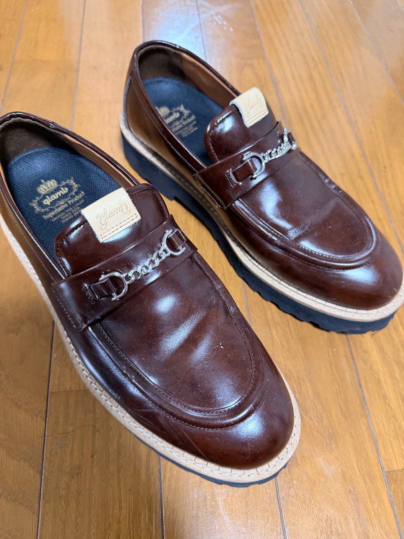 glamb タンクソールビットローファー ブラウン 箱無し ビット