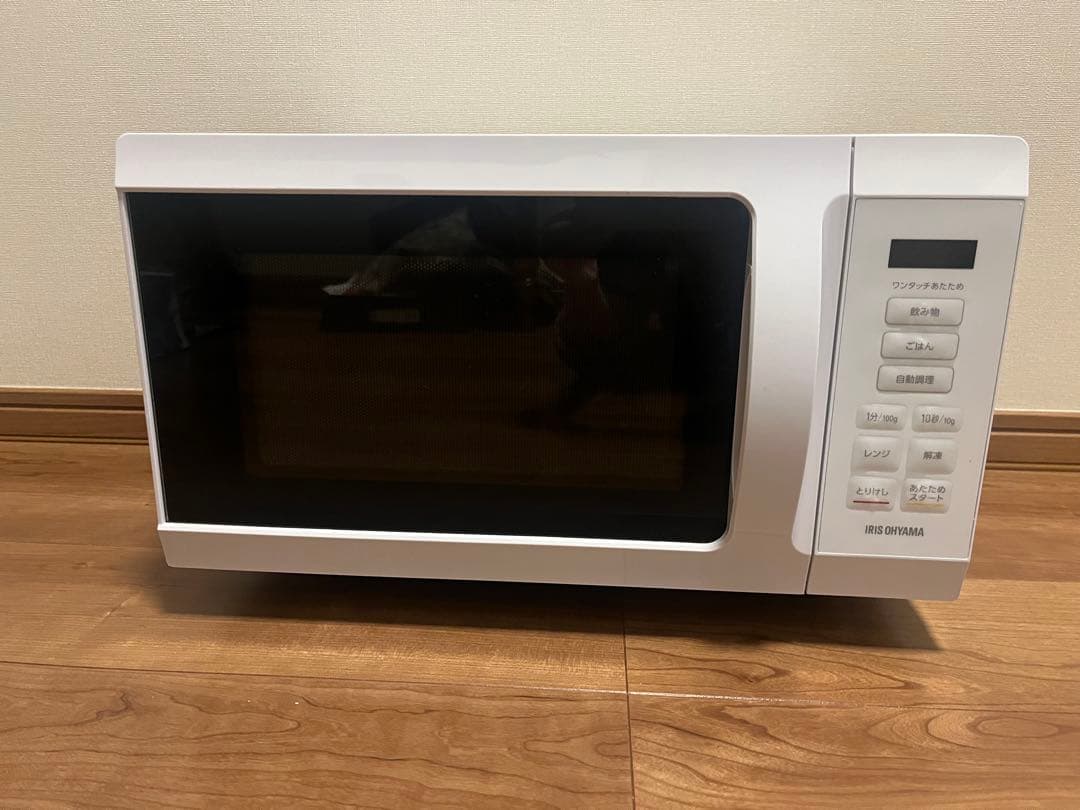 【美品送料込】IRISオーヤマKMB-F186-W 一年保証内 フラットテーブル 単機能レンジ18L KMB-F186-W [18L /50/60Hz] IRIS OHYAMA｜アイリス
