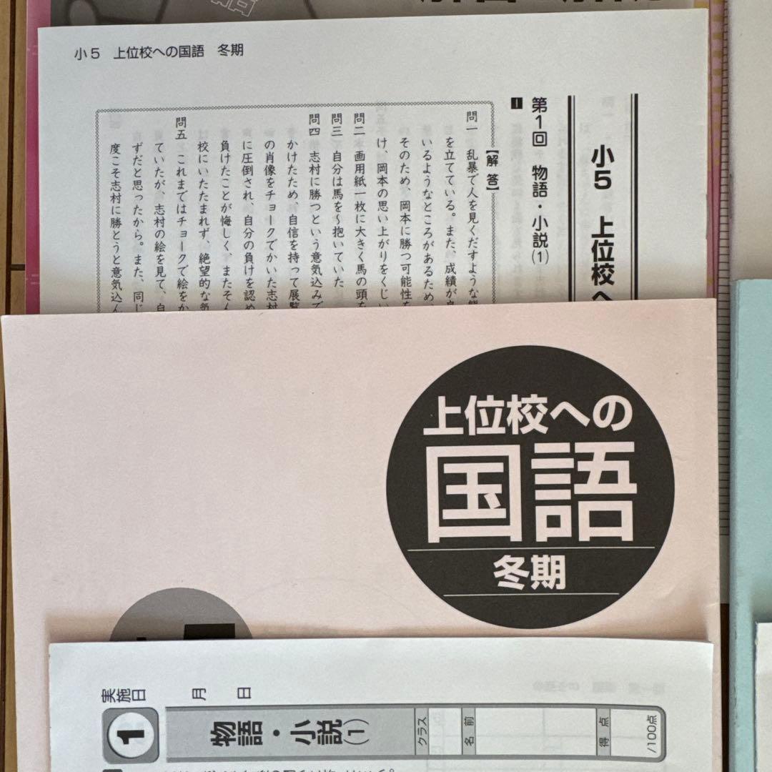 早稲田アカデミー】 小5 冬期講習 早稲アカ上位校5年生 - メルカリ