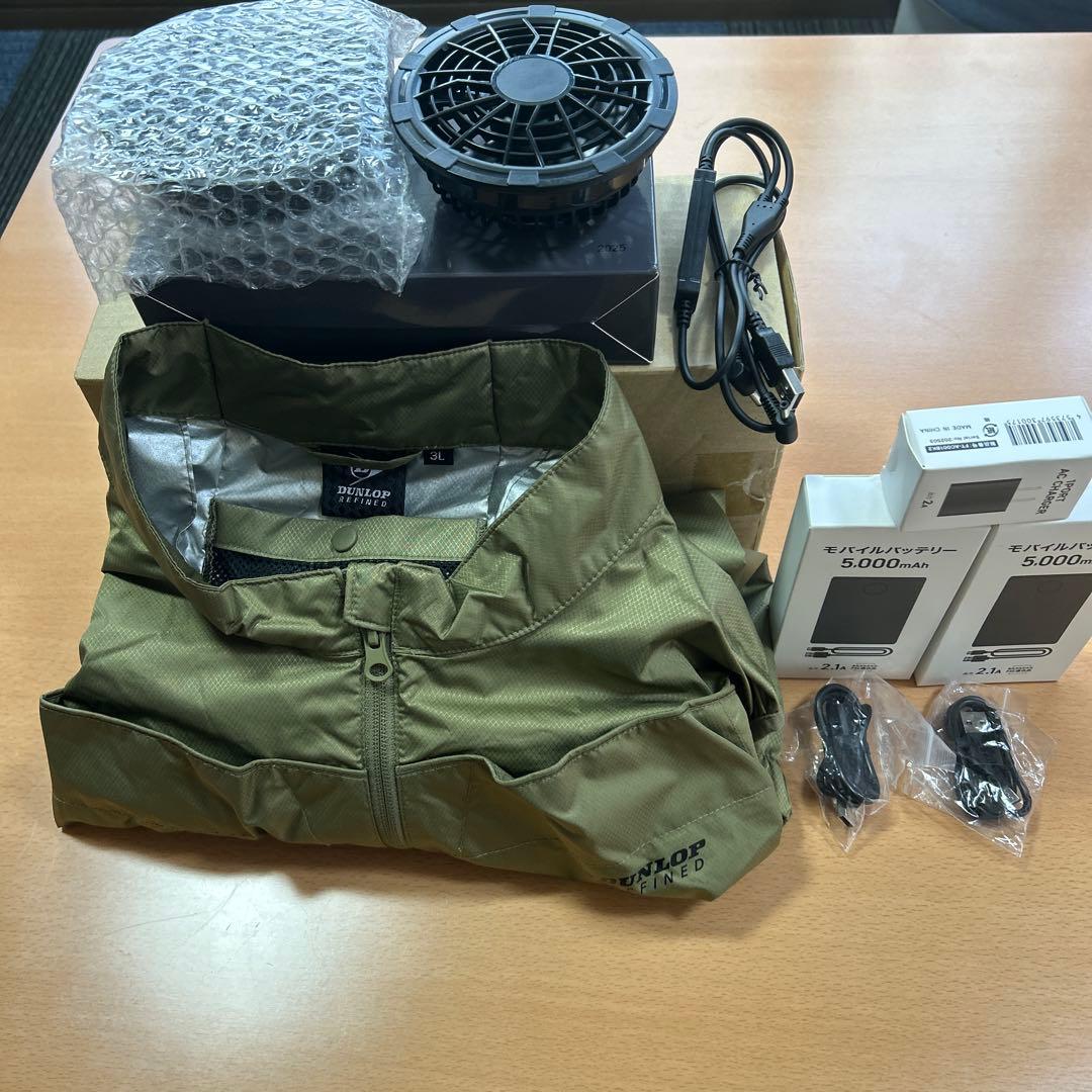 SHINPLAS 空調服 ３Lサイズグリーン 空調服 空調服(R) 遮熱長袖ブルゾン KU92110 ウェアのみ 作業着 作業服