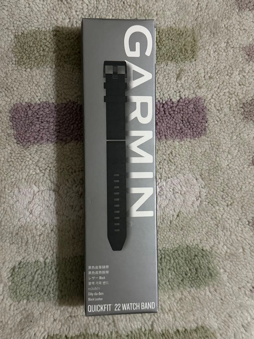 ガーミン　QuickFit 22mm Black Leatherバンド Quick Release バンド 22mm Black Leather / Brushed Slate | 製品