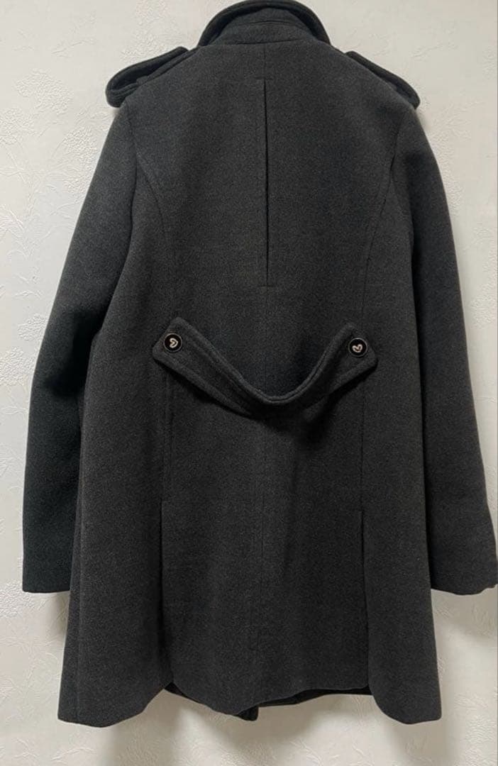 bibiy.olivia coat ビビィ オリビアコート ハートボタン グレー - メルカリ