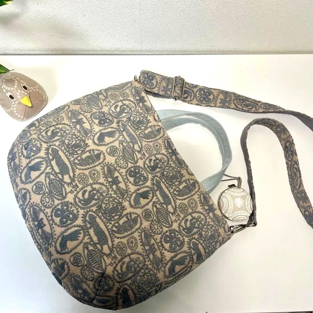 ミナペルホネン ハンドメイドバッグ マチ付きショルダーバッグ - メルカリ