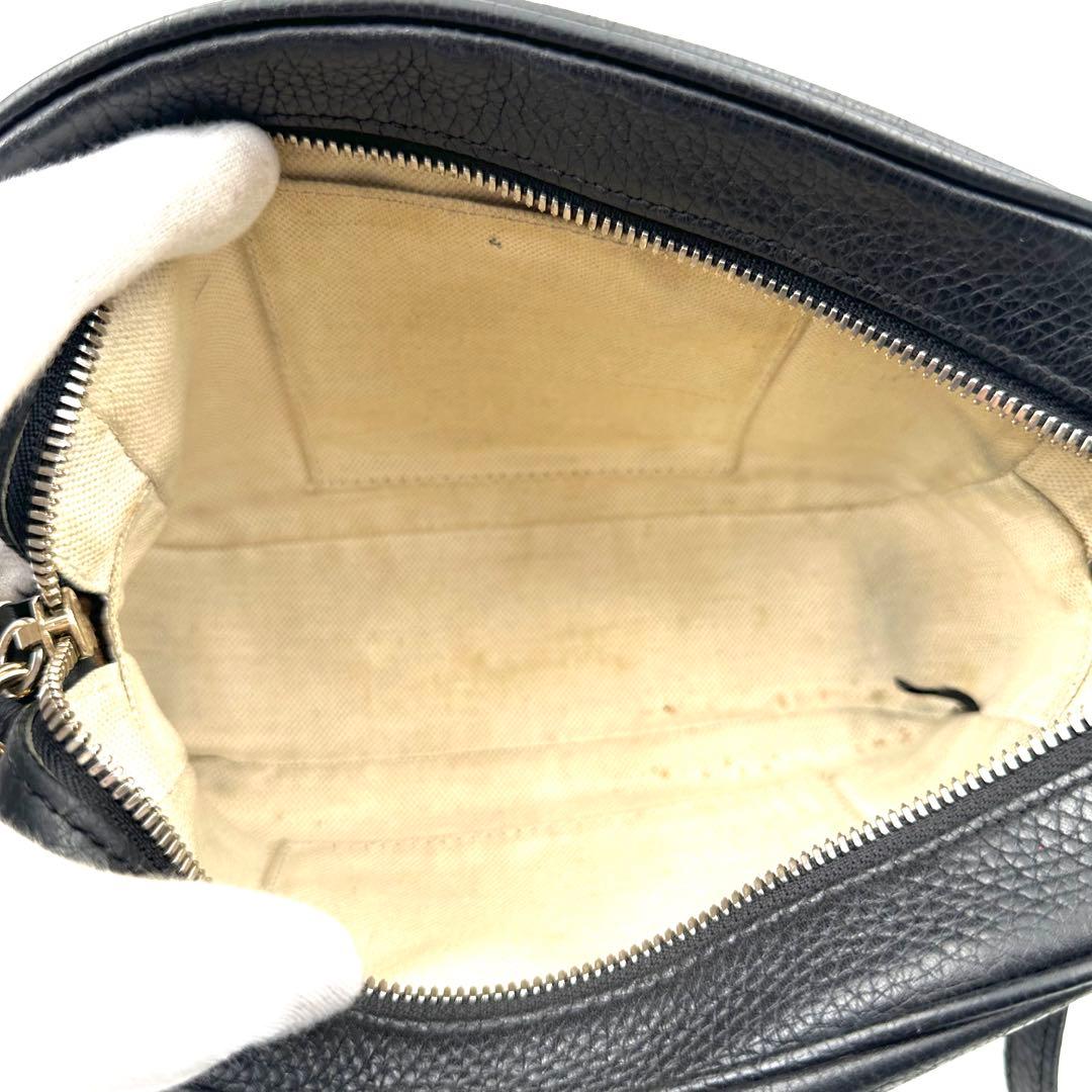 《美品》GUCCI ソーホー スモールレザー ディスコバッグ ショルダーバッグ