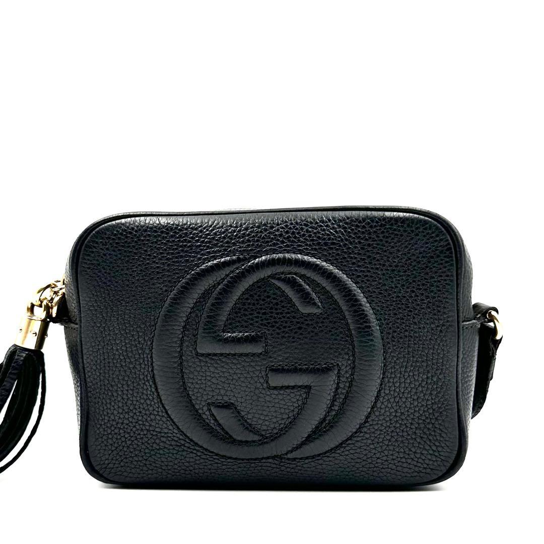 《美品》GUCCI ソーホー スモールレザー ディスコバッグ ショルダーバッグ