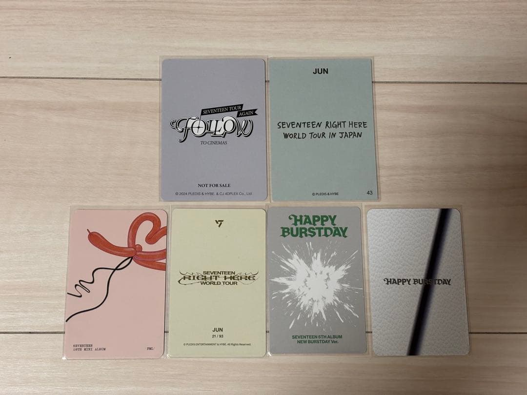 SEVENTEEN JUN トレカ 6枚まとめ - メルカリ