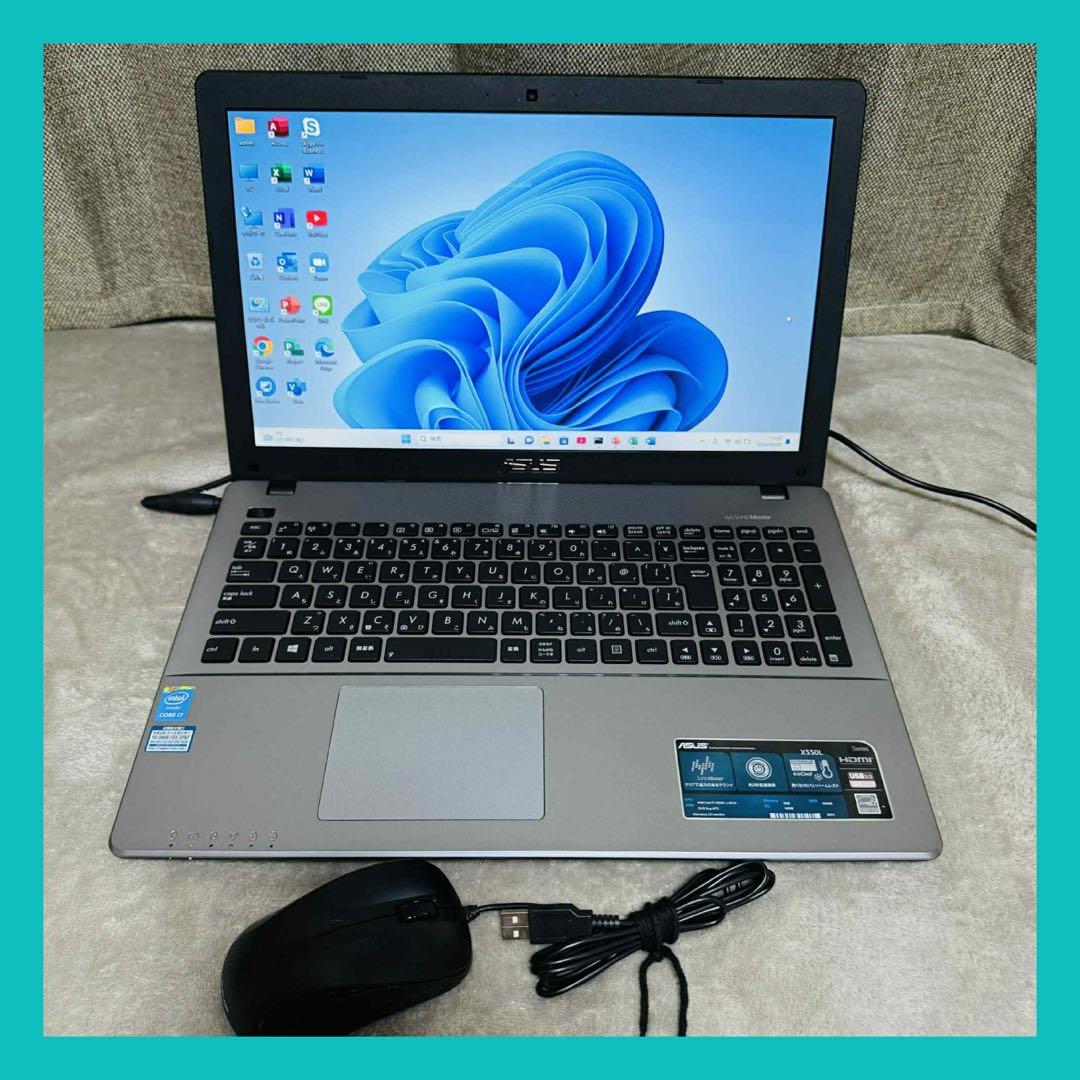 S265 ASUSノートパソコンi7メモリ8G高速SSD WEBカメラWin11 - メルカリ