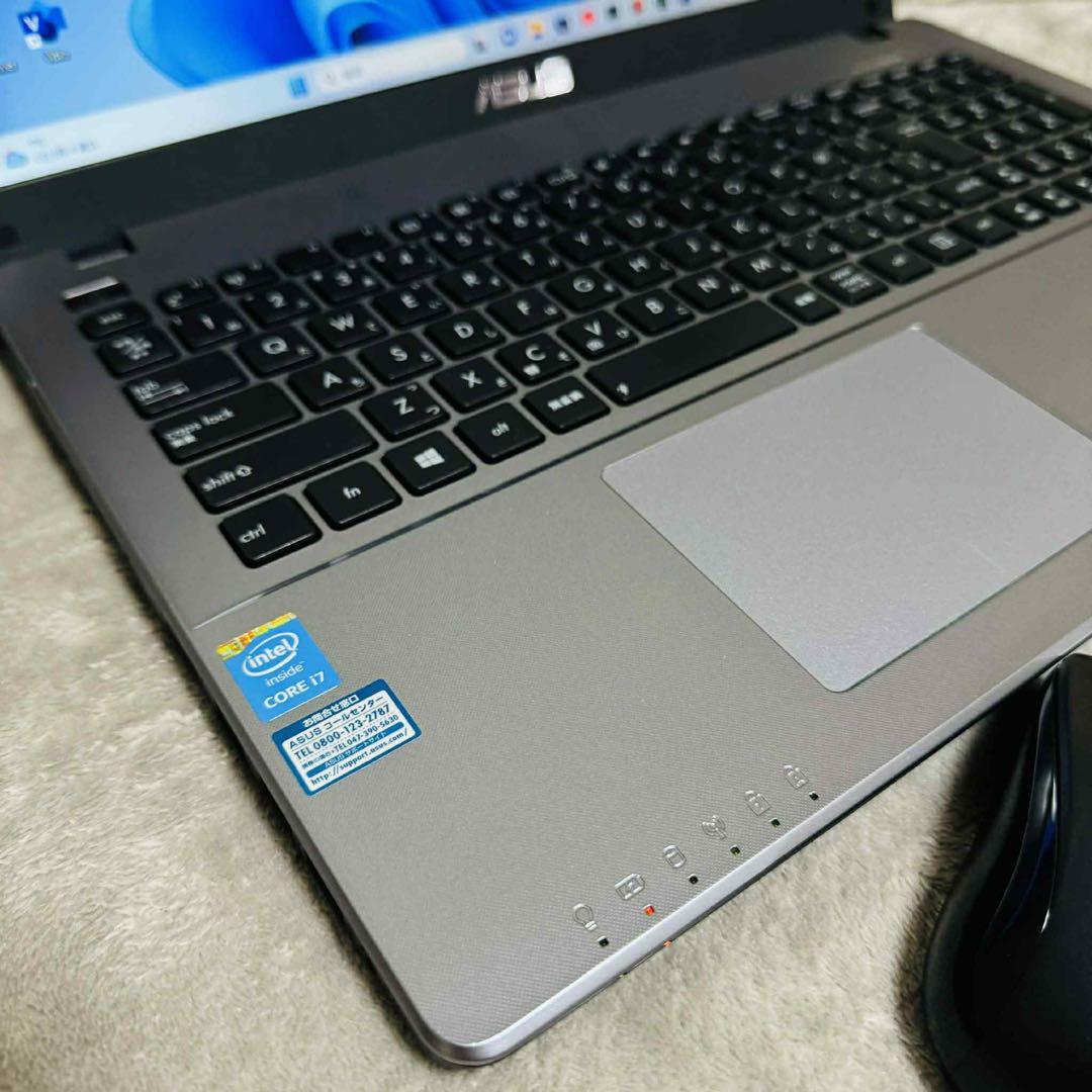 S265 ASUSノートパソコンi7メモリ8G高速SSD WEBカメラWin11 - メルカリ