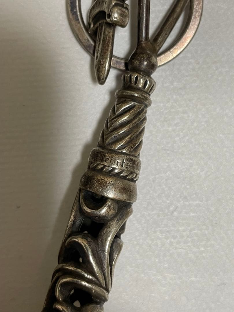 クロムハーツ スモールローラー タガー付き キーリング 49.49g 925