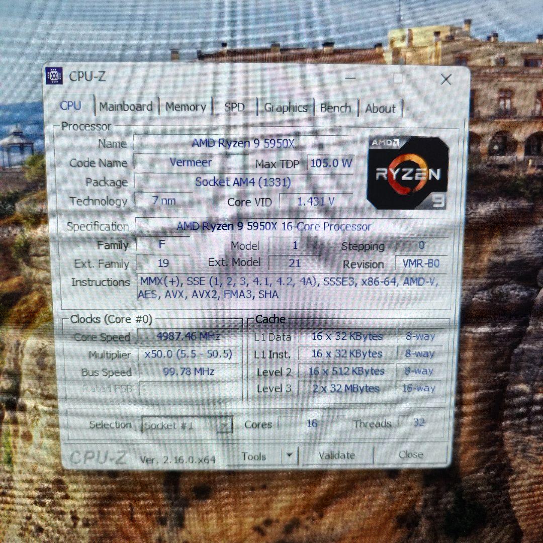AMD RYZEN 9 5950x 3.4GHz 16コア / 32スレッド