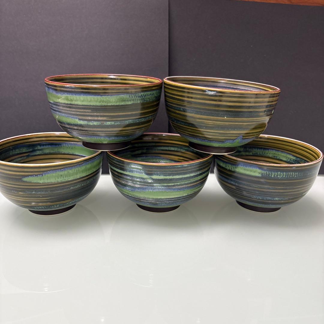 【常滑焼 抹茶碗】茶道具 抹茶茶碗 茶碗 茶器　5セット❗️ 抹茶茶碗 常滑焼 粉引 茶道 湯のみ 陶器 茶器 和食器 グレー灰色 : 華