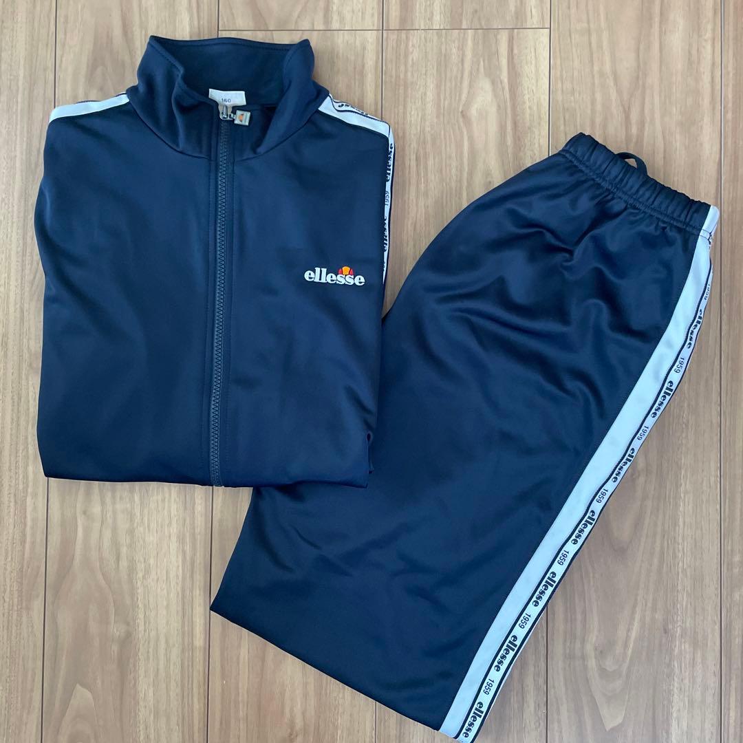 ellesse エレッセ ジャージセット 160 ネイビー セットアップ - メルカリ