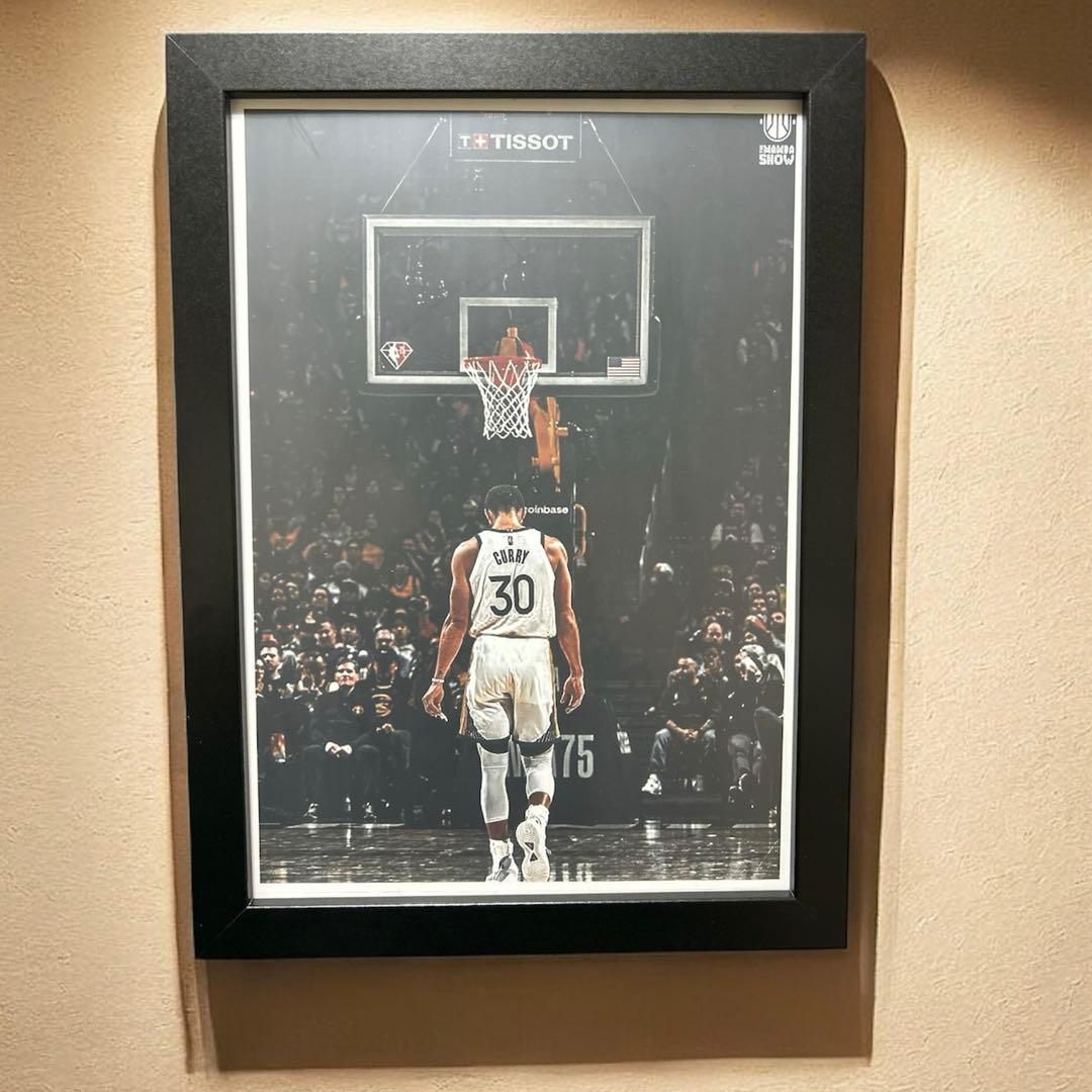 NBA WARRIORS ステフィン・カリー フォトポスター フレーム付き B5