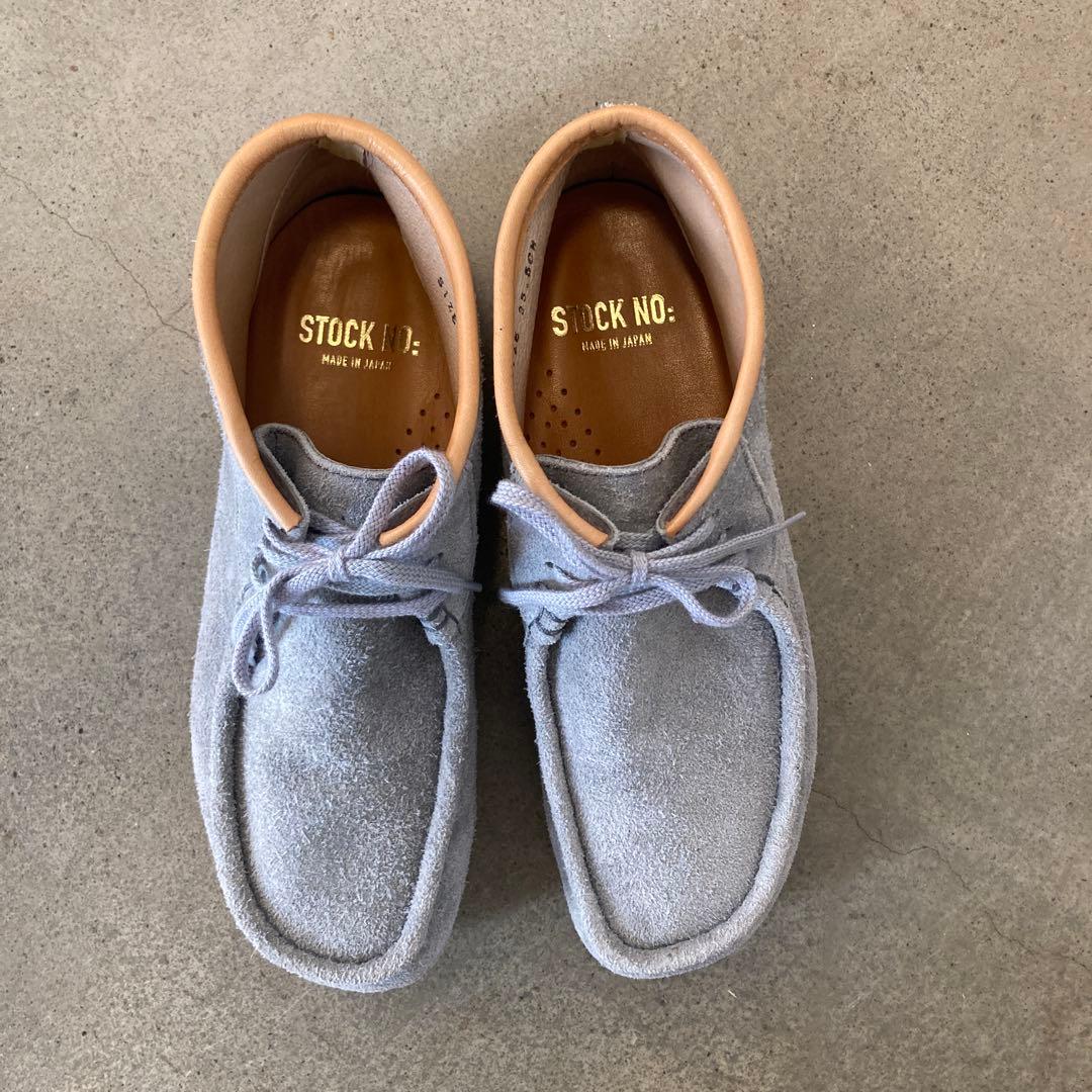 STOCK NO. グレー スエード モカシン 25.5cm