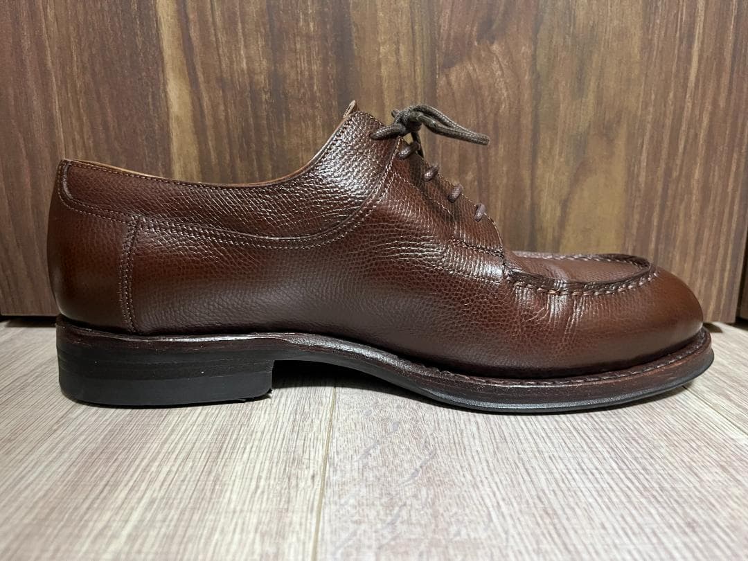 最終価格【ジャランスリワヤ】シボ革 Uチップシューズ グリーン