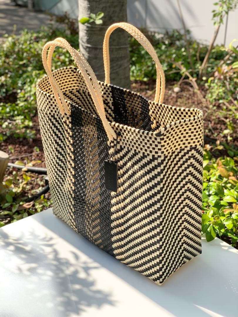 新品 大人気オアハカ産 メルカドバッグ メキシコ オフホワイト Mサイズ