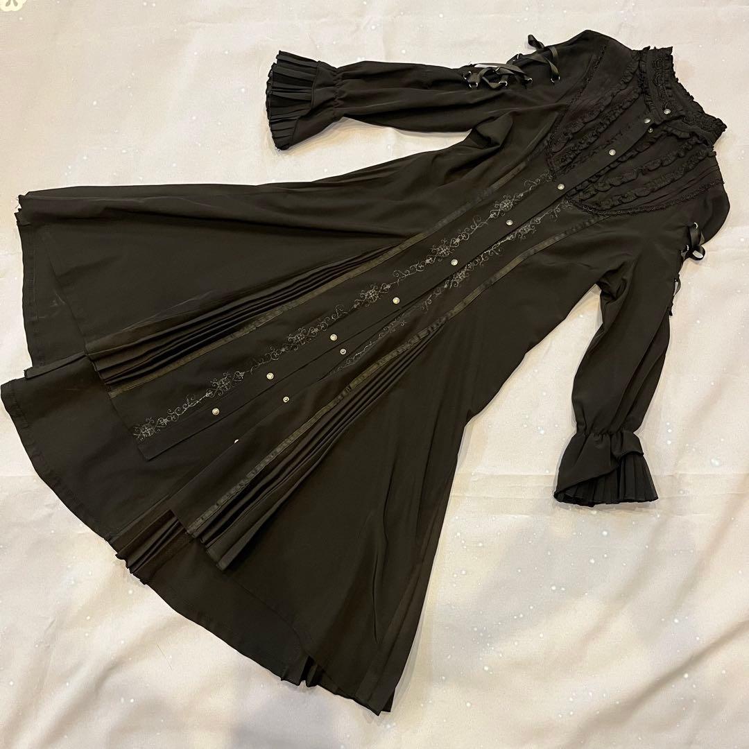 OZZ ONESTE ロング シャツワンピース 黒 ブラック - メルカリ